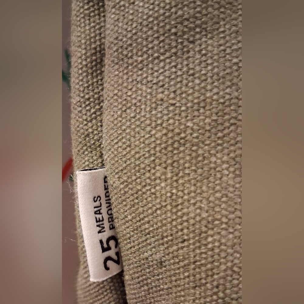 NWOT Feed 25 Go-To Army Green Durable Cotton Casual Unisex Tote Purse Bag - Picture 12 of 14